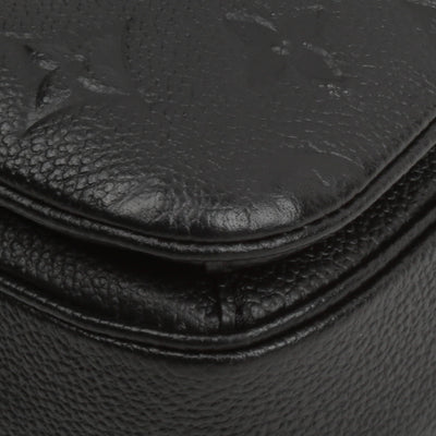 LOUIS VUITTON Monogram Empreinte Pochette Metis Handbag - Black
