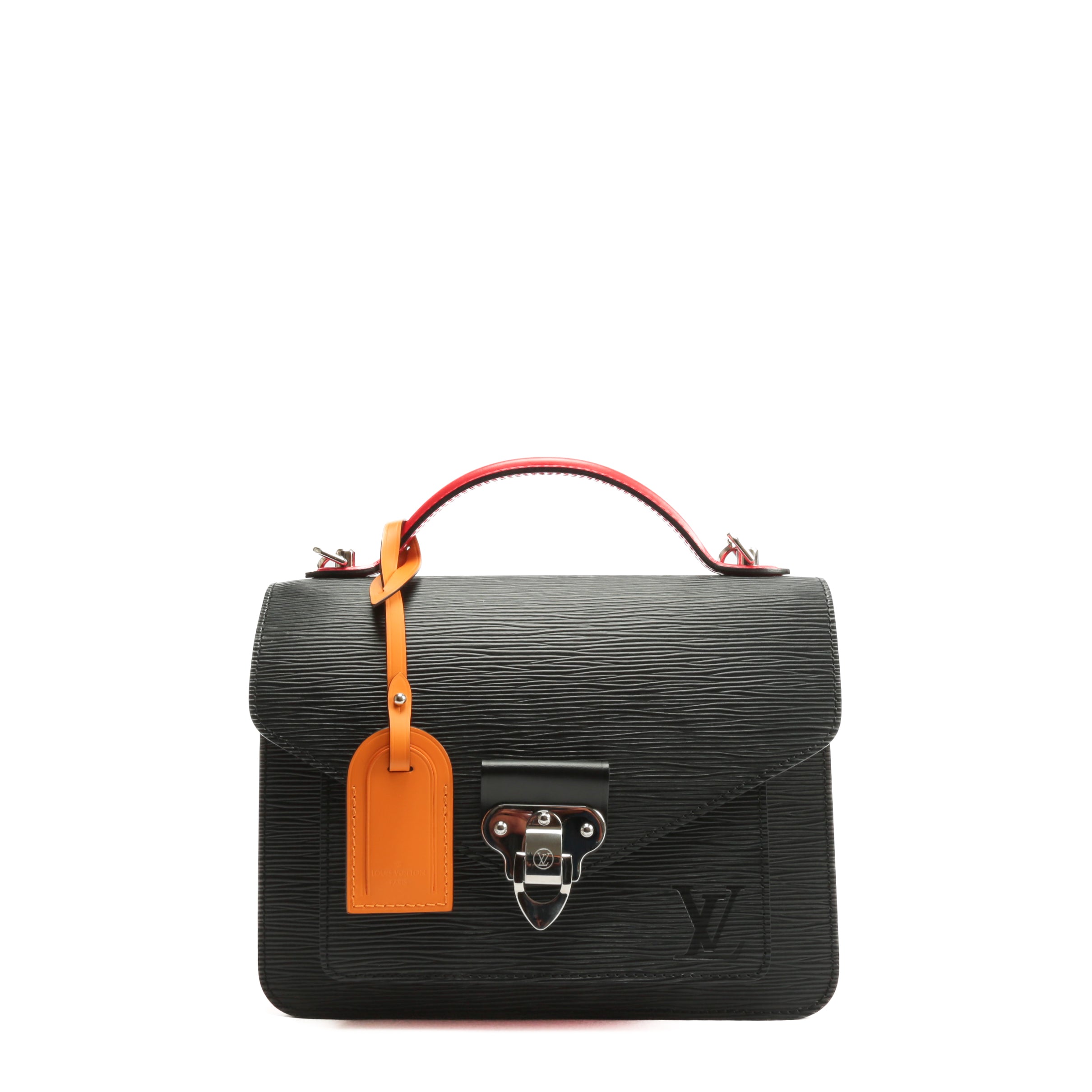 Authentic Louis Vuitton Black Epi Leather Neo Monceau Messenger Bag