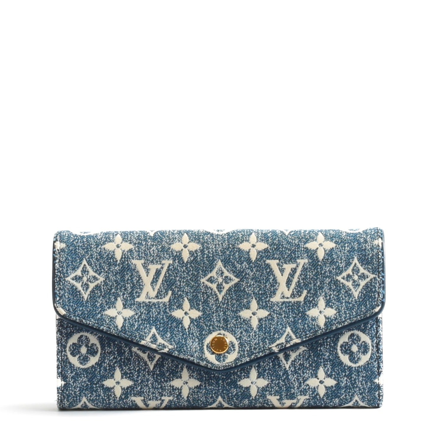Louis Vuitton - Authenticated Wallet - Denim - Jeans Blue for Women, Very Good Condition
