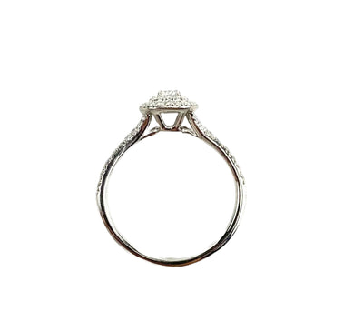 TIFFANY & CO. Platinum Diamond Soleste Double Halo Engagement Ring
