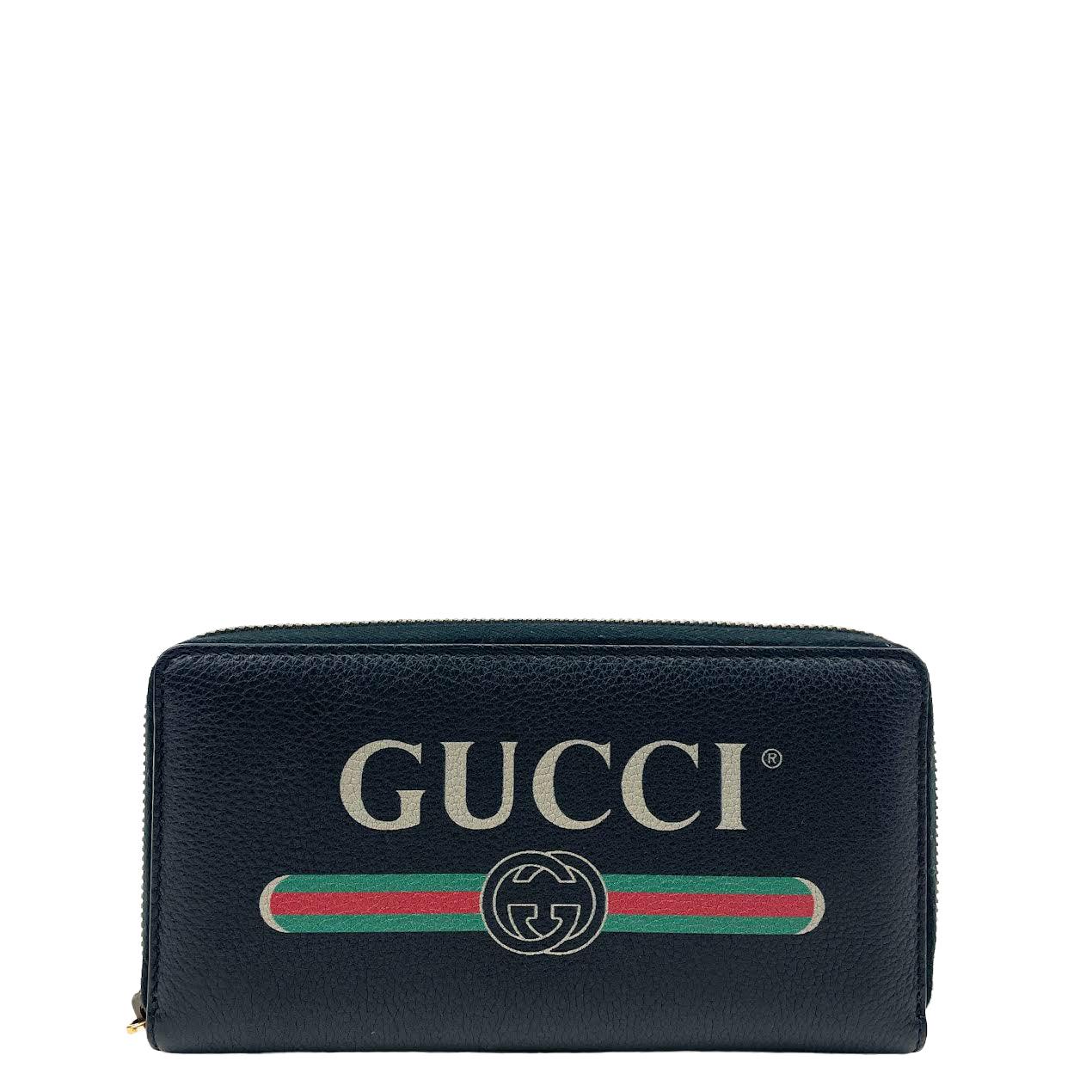 GUCCI Guccissima Checkbook Cover Black 91141