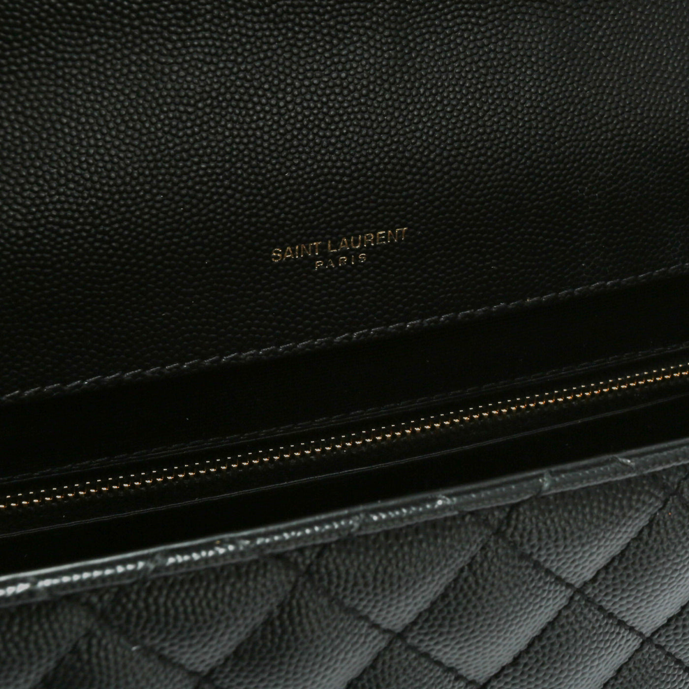 SAINT LAURENT Large Envelope Flap Bag - Black