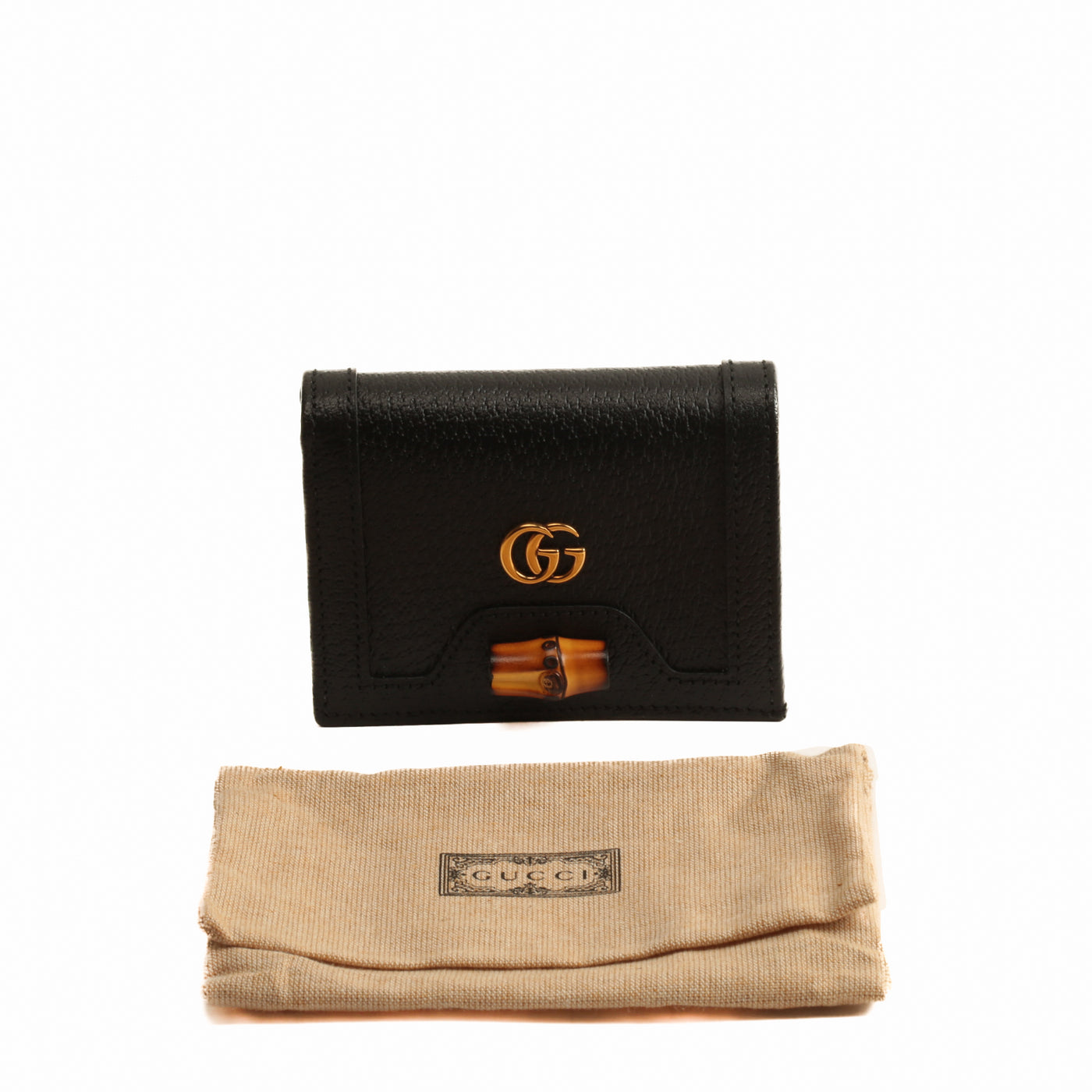 GUCCI Diana Card Case Wallet - Black
