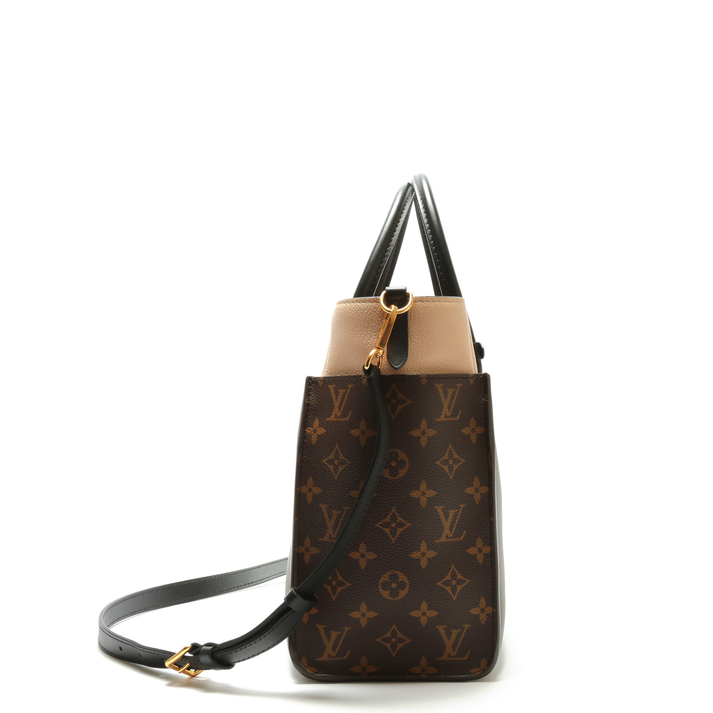 Louis Vuitton Beige Leather and Monogram Canvas On My Side MM Bag Louis  Vuitton