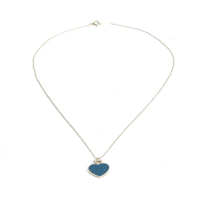 TIFFANY & CO. Blue Heart Necklace - FINAL SALE