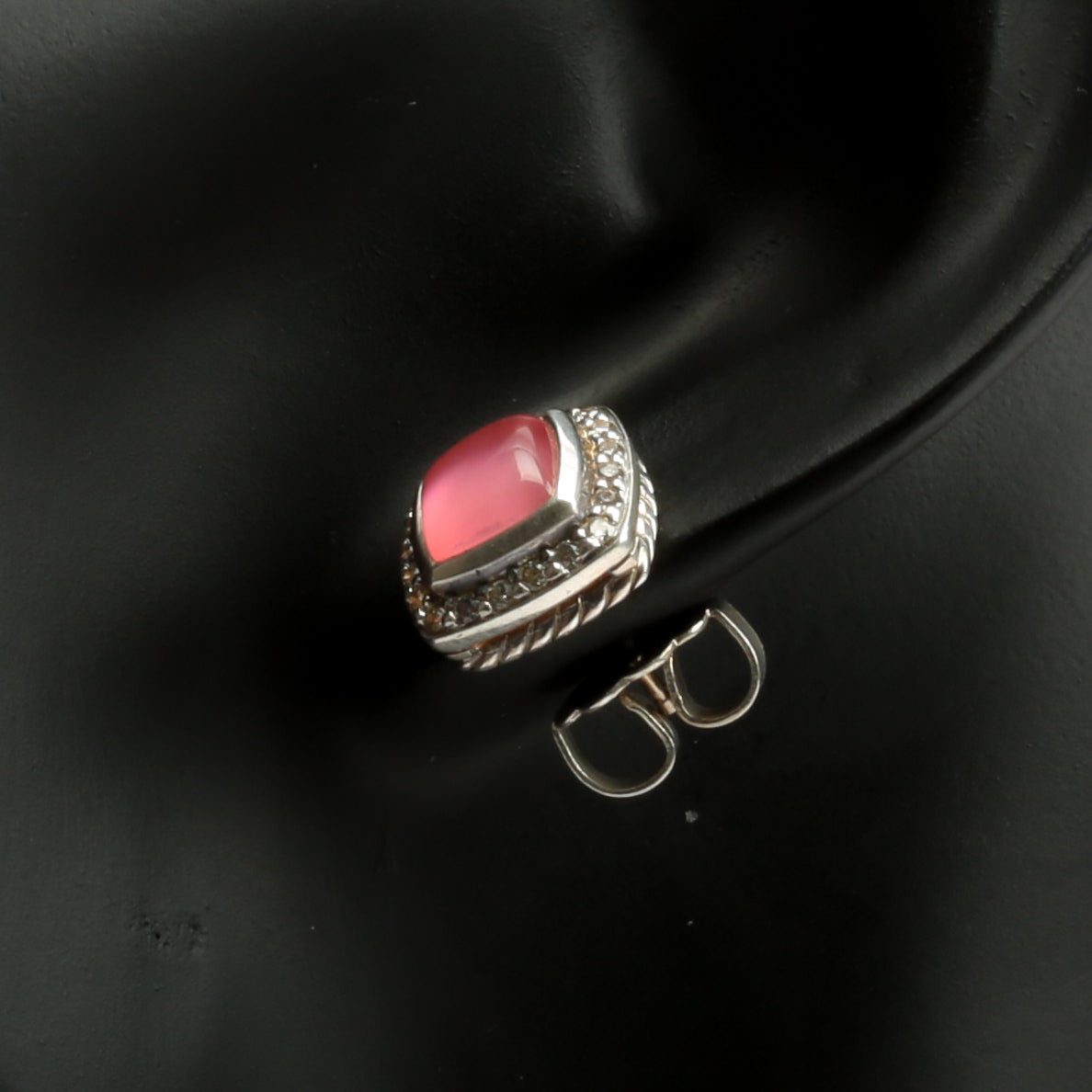 DAVID YURMAN Rose Quartz and Diamond Earrings - FINAL SALE