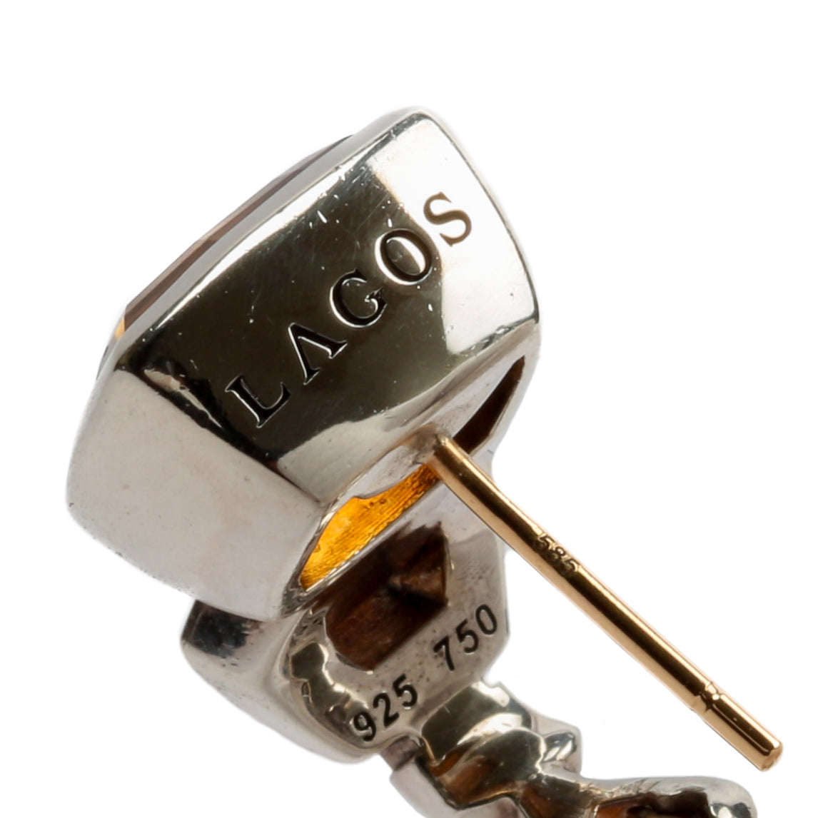 LAGOS Two Tone Citrine Clip Earrings - FINAL SALE