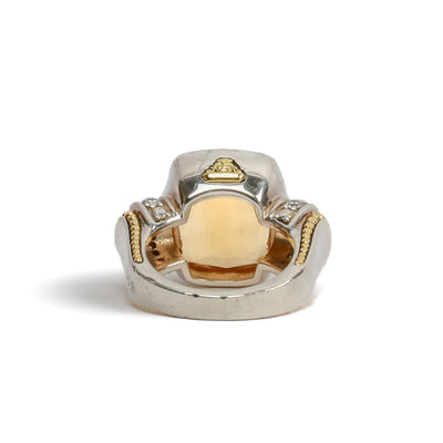 LAGOS Two Tone Citrine and Diamond Cocktail Ring  - FINAL SALE