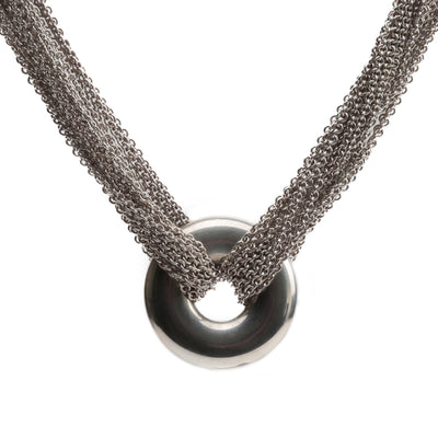 TIFFANY & CO. Mesh Multistrand Circle Necklace - FINAL SALE