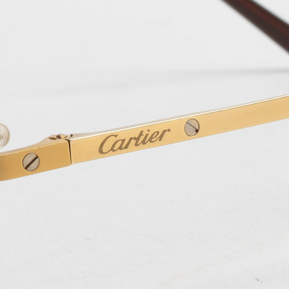 CARTIER Santos De Cartier Transparent Eyeglasses