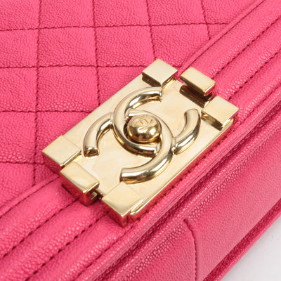 CHANEL Medium Quilted Boy Bag - Pink