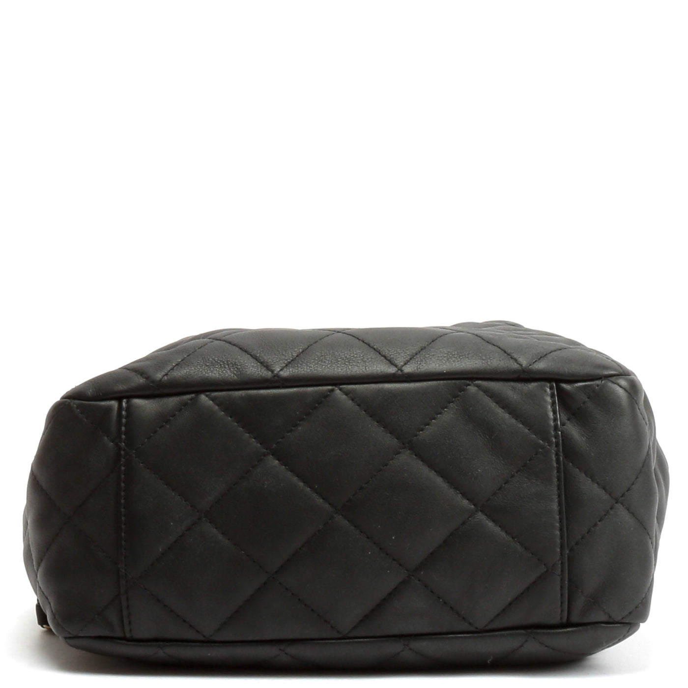 CHANEL Quilted Chain Bucket Bag- Black