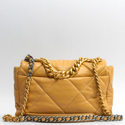 CHANEL Large 19 Flap Bag - Nude