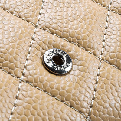 CHANEL Caviar Leather Flap Card Holder - Nude