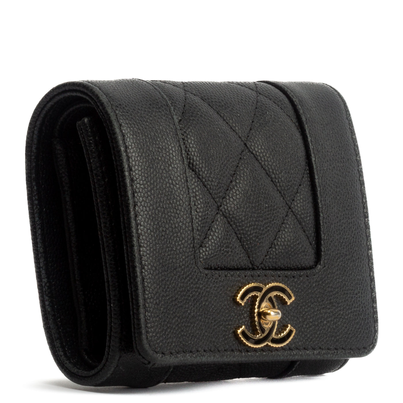 CHANEL Mademoiselle Compact Wallet - Black