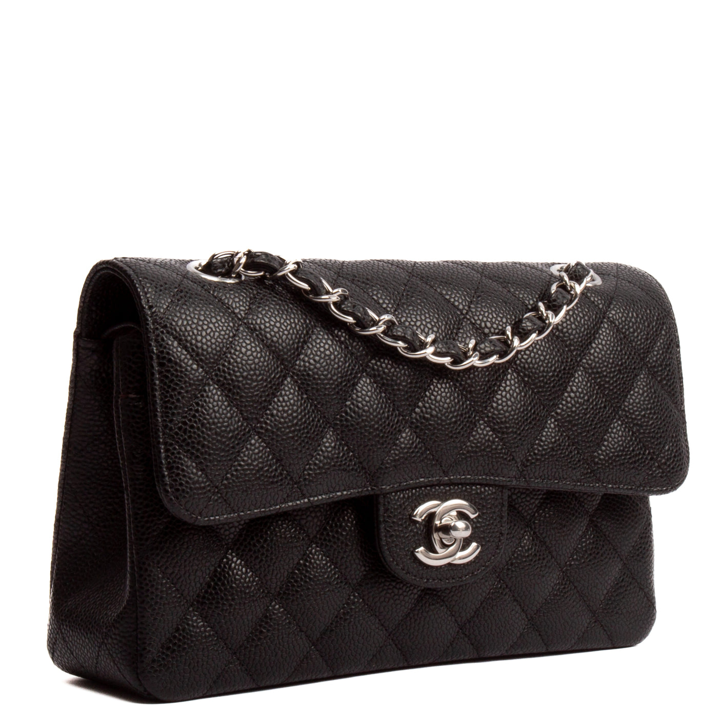 CHANEL Quilted Small Double Flap Bag - Black
