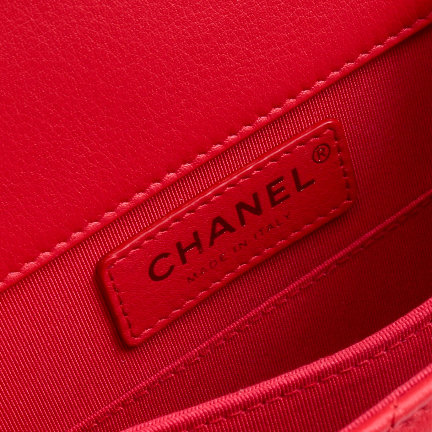 CHANEL North/South Boy Bag - Cherry Red