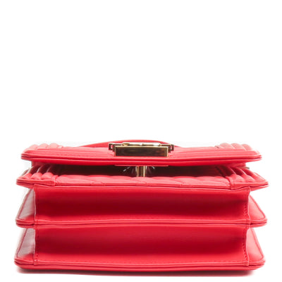 CHANEL North/South Boy Bag - Cherry Red