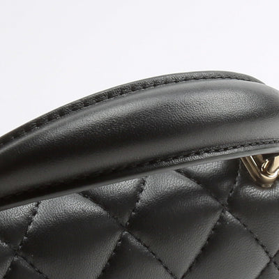 CHANEL Rectangular Mini Top Handle Flap Bag - Black