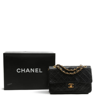 CHANEL Vintage Small Double Flap - Black