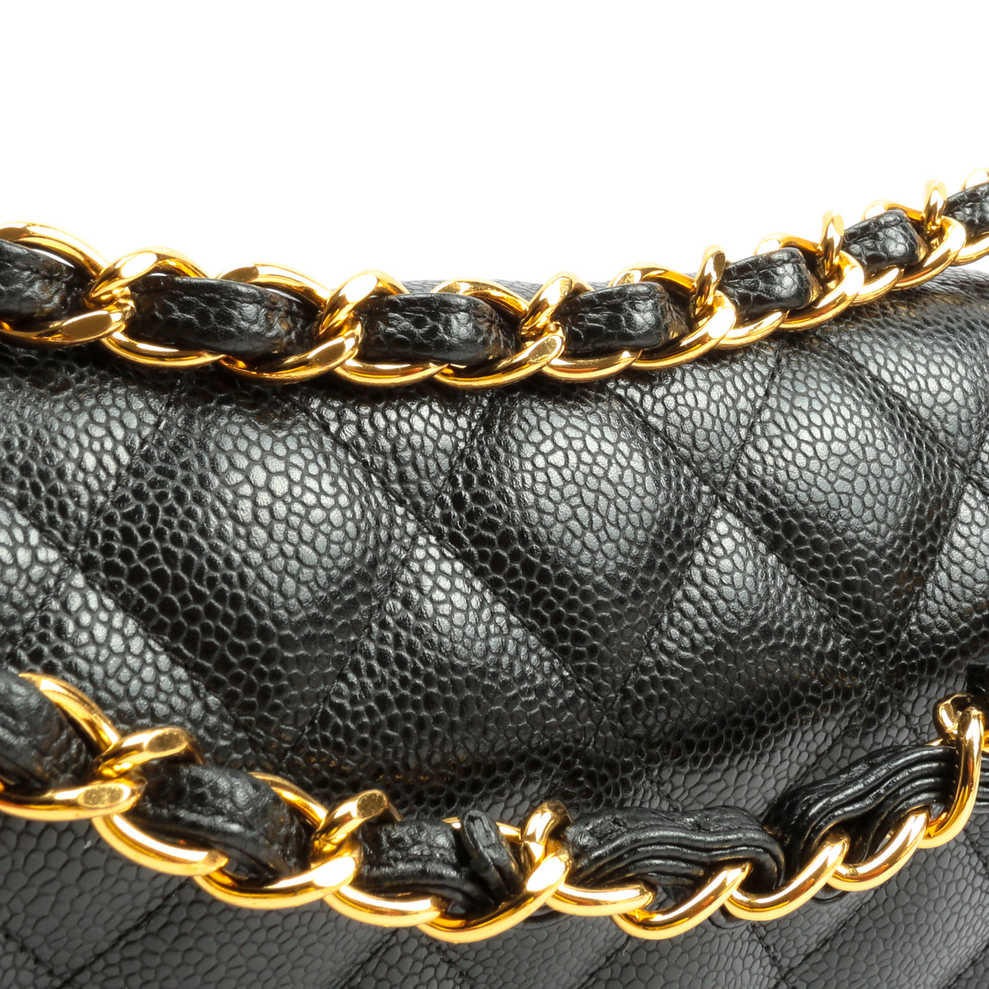 CHANEL Caviar Quilted Jumbo Double Flap Black w/Gold