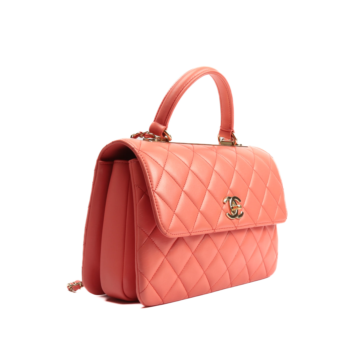 Chanel trendy CC top handle flap bag Black Leather ref.730187 - Joli Closet