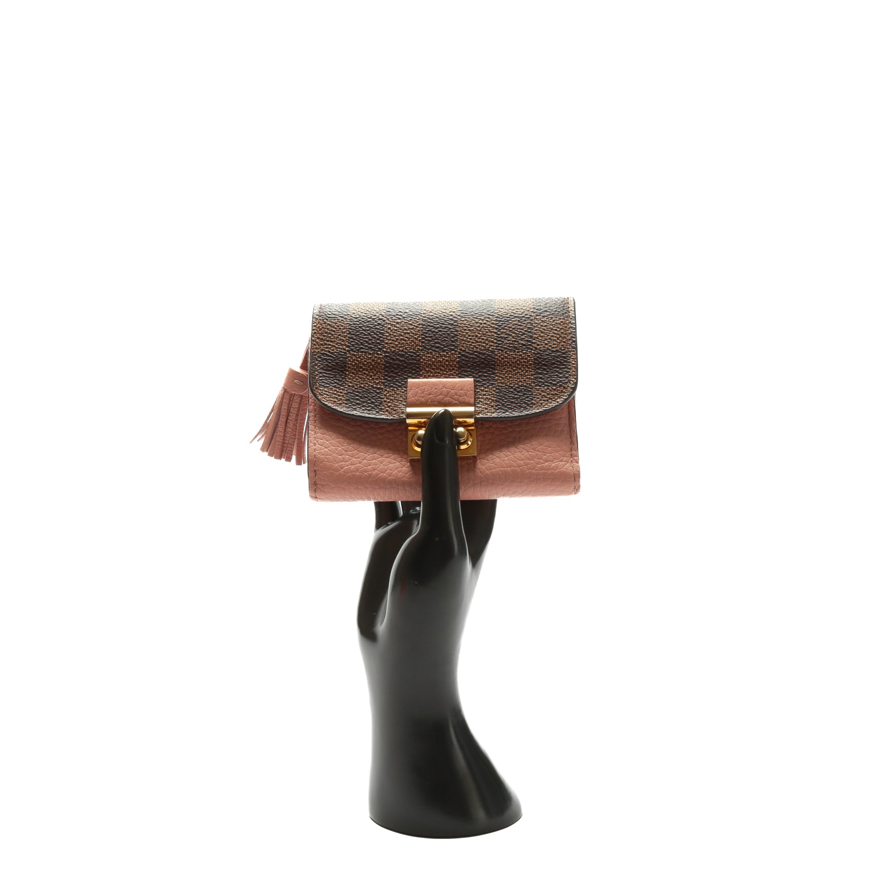 Louis Vuitton Damier Magnolia Pink Croisette Chain Wallet Pochette Bag  Felicie - Đức An Phát