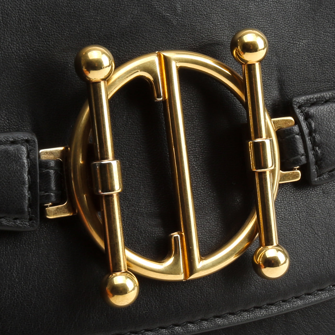 CHRISTIAN DIOR Calfskin DiorDirection Flap Bag - Black OUTLET FINAL SALE