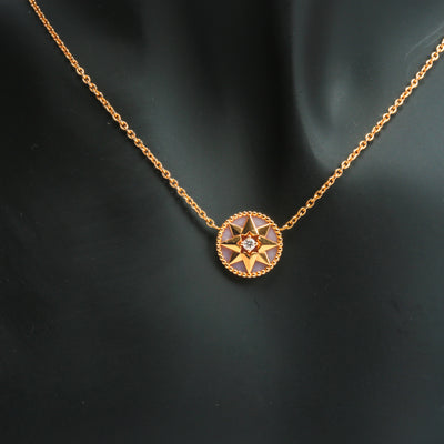 CHRISTIAN DIOR 18K Rose des Vents Diamond Pendant Necklace - FINAL SALE