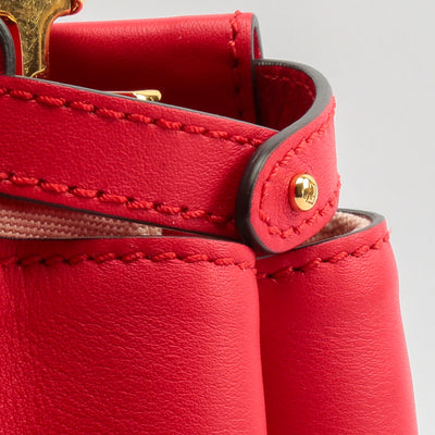 FENDI Mini Peekaboo Shoulder Bag - Red