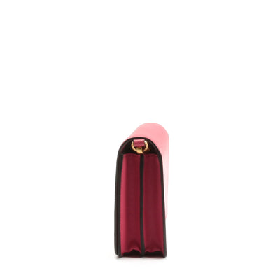 PRADA Saffiano Leather Shoulder Bag - Pink