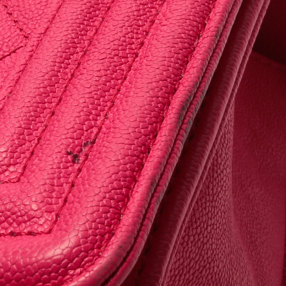 CHANEL Caviar Leather Medium Boy Bag - Pink