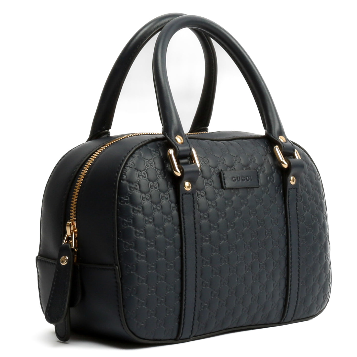 GUCCI Micro Guccissima Bowler Satchel Midnight Blue ALB