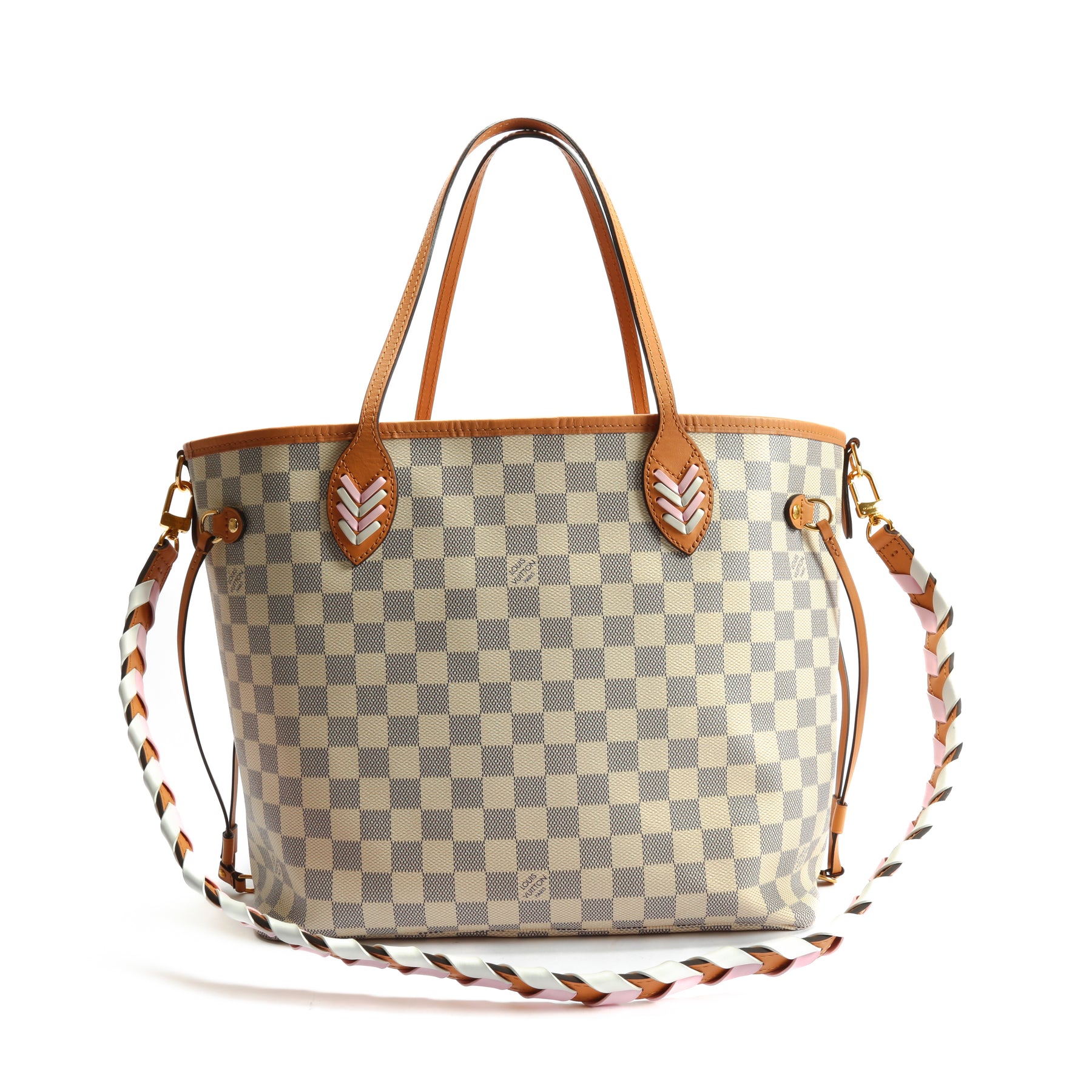 Louis Vuitton Damier Azur Braided Neverfull MM w/ Pouch - Neutrals Totes,  Handbags - LOU704614