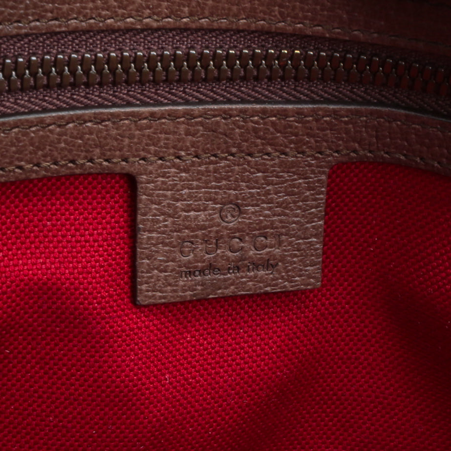 GUCCI Houndstooth Trunk Shoulder Bag - Red