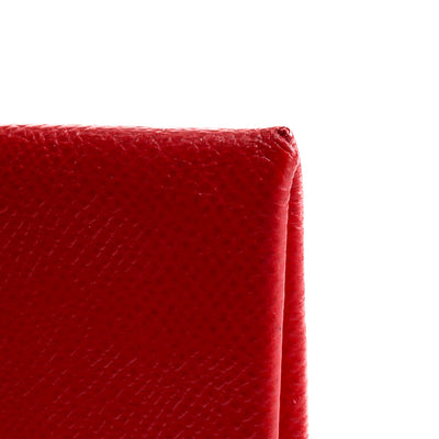 HERMES Calvi Card Holder - Red