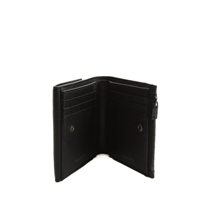SAINT LAURENT Uptown Compact Wallet - Black