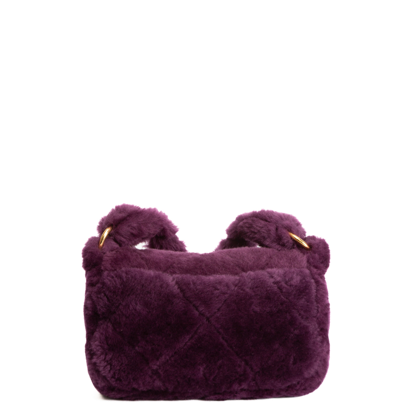 CHANEL Quilted Shearling Coconing Flap Bag - Plum Purple