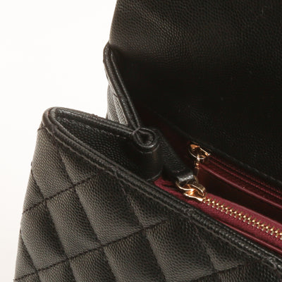 CHANEL Coco Medium Handle Bag - Black