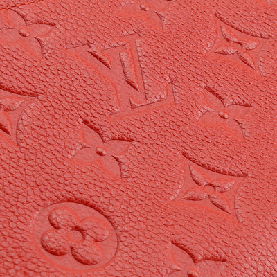 LOUIS VUITTON Monogram Empreinte Zippy Wallet Red