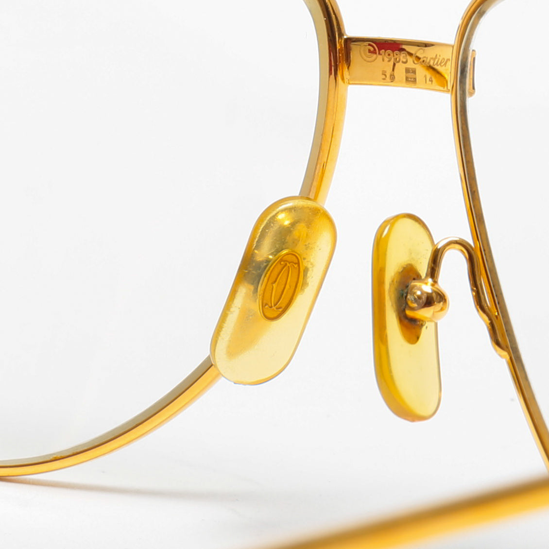 CARTIER Vintage Vendome Laque Glasses Gold