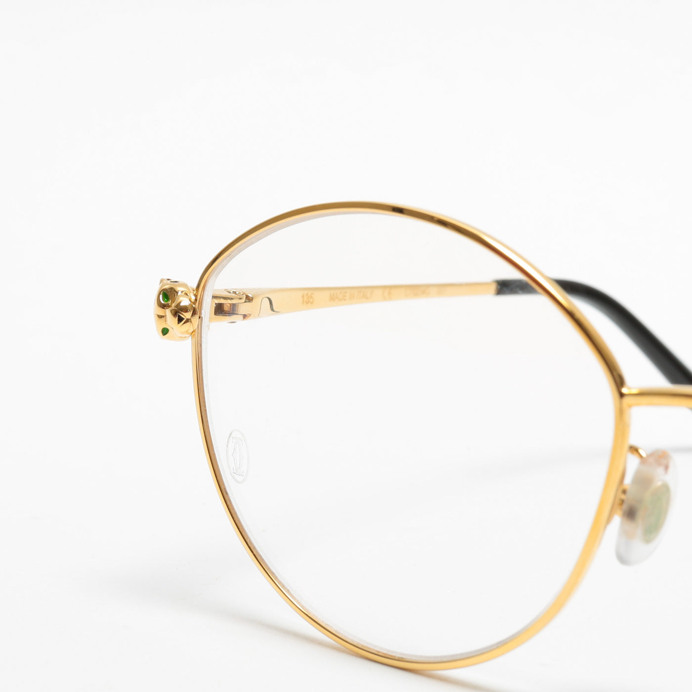 CARTIER Panthere Gold Rim Eyeglasses
