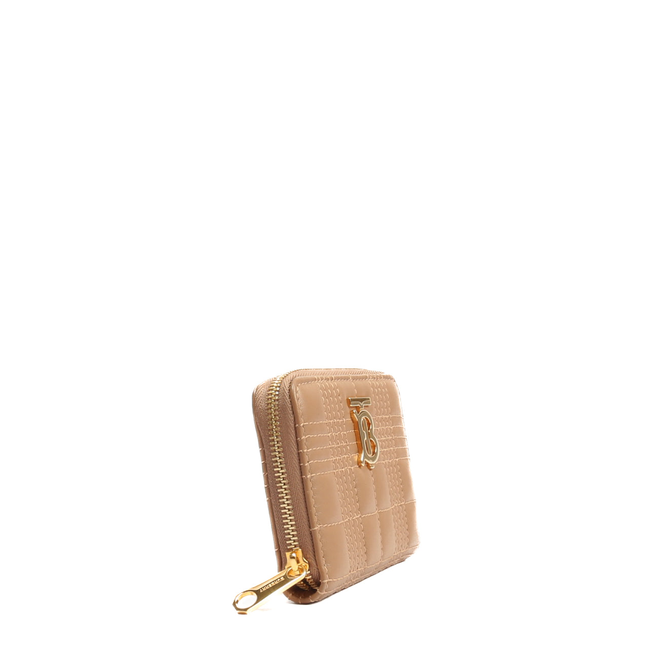 BURBERRY Leather Quilted TB Compact Lola Wallet