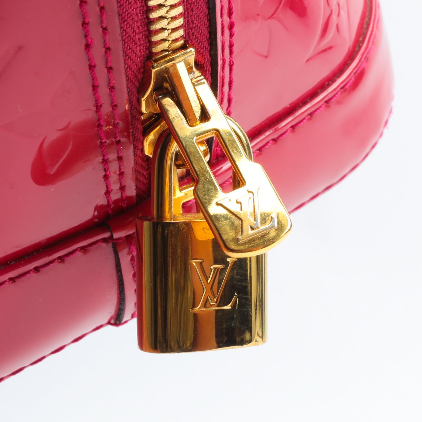 Louis Vuitton - Red Monogram Vernis Leather Alma BB