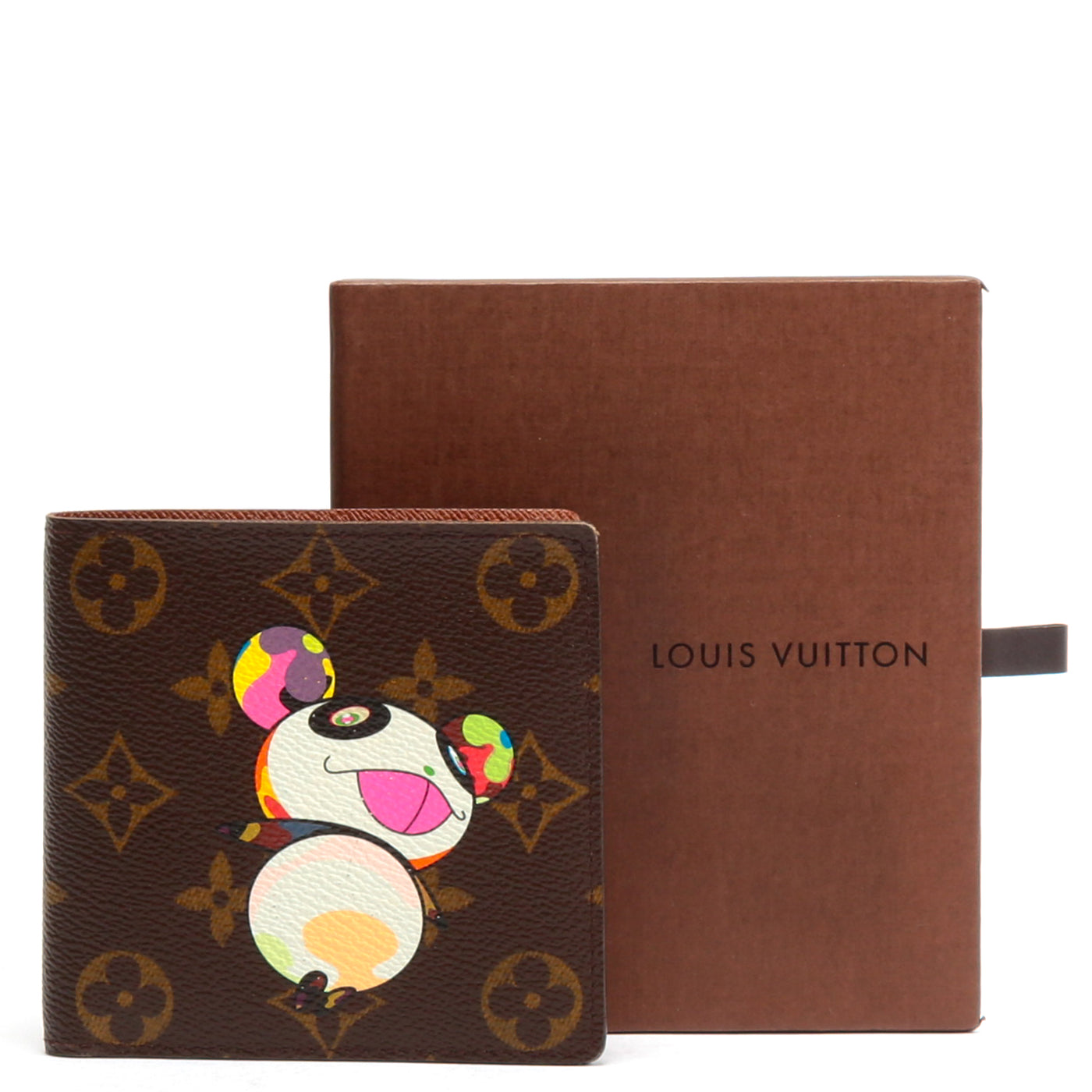 Louis Vuitton Monogram Panda Bifold Takashi Murakami Wallet Brown