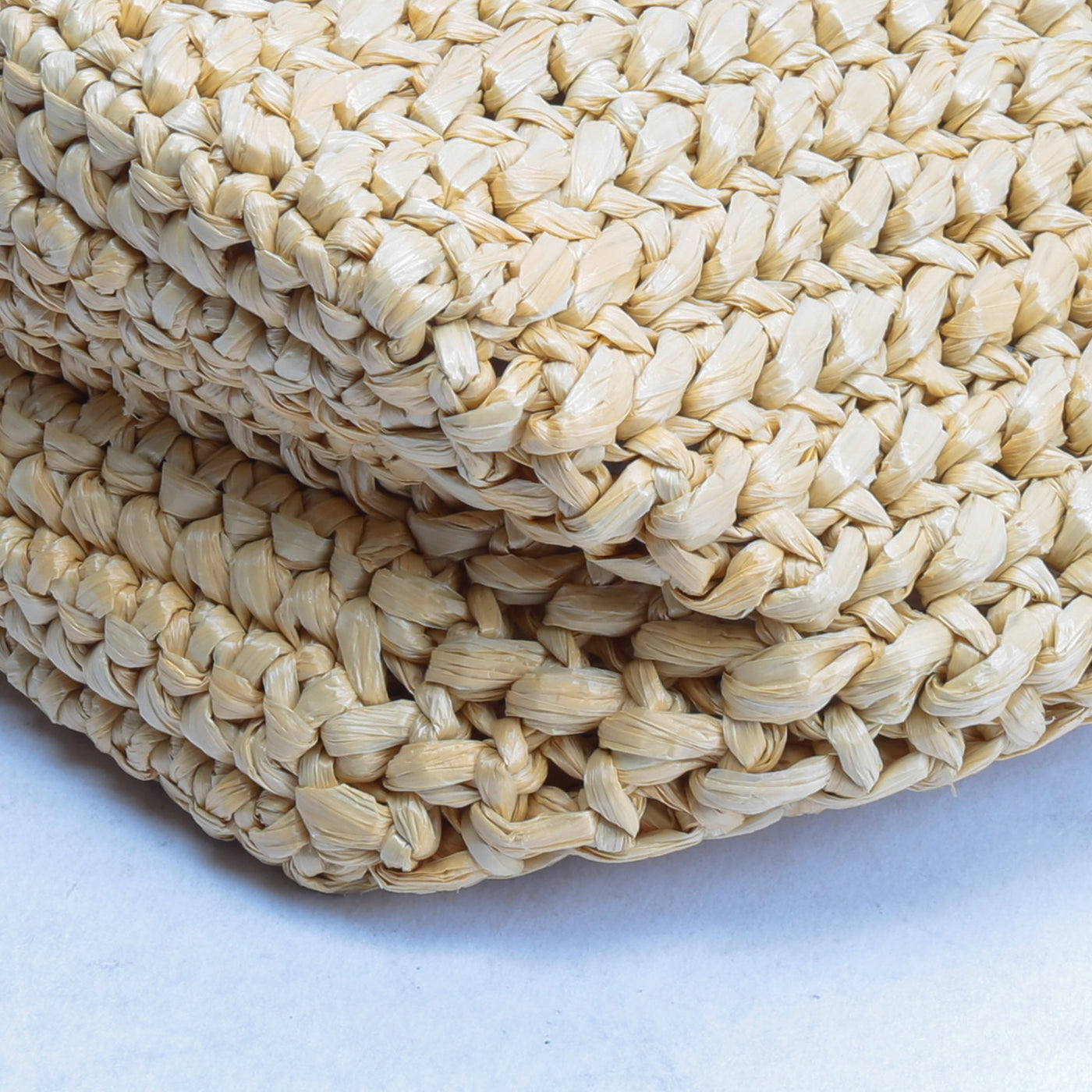 PRADA Small Crochet Raffia Tote Bag - Natural