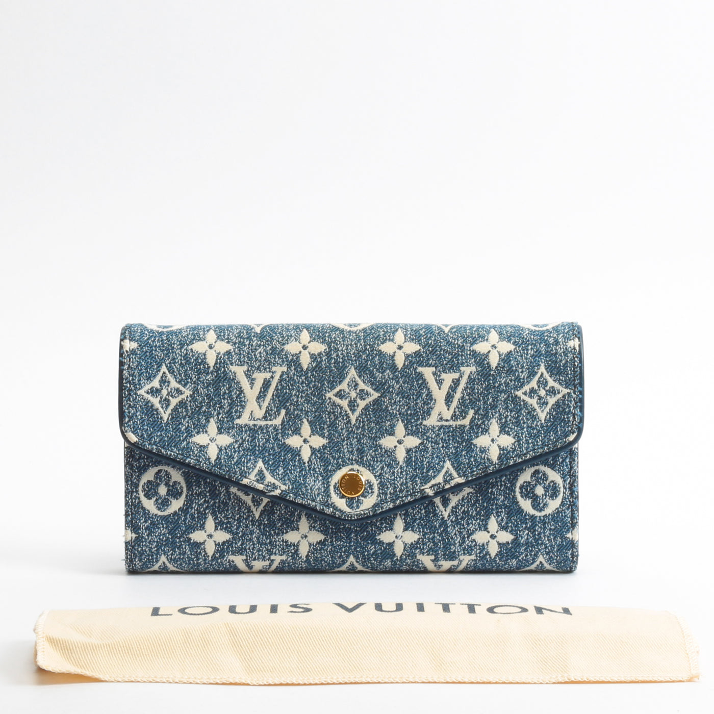 Louis Vuitton Monogram Pattern Canvas Denim Bracelet Bangle 