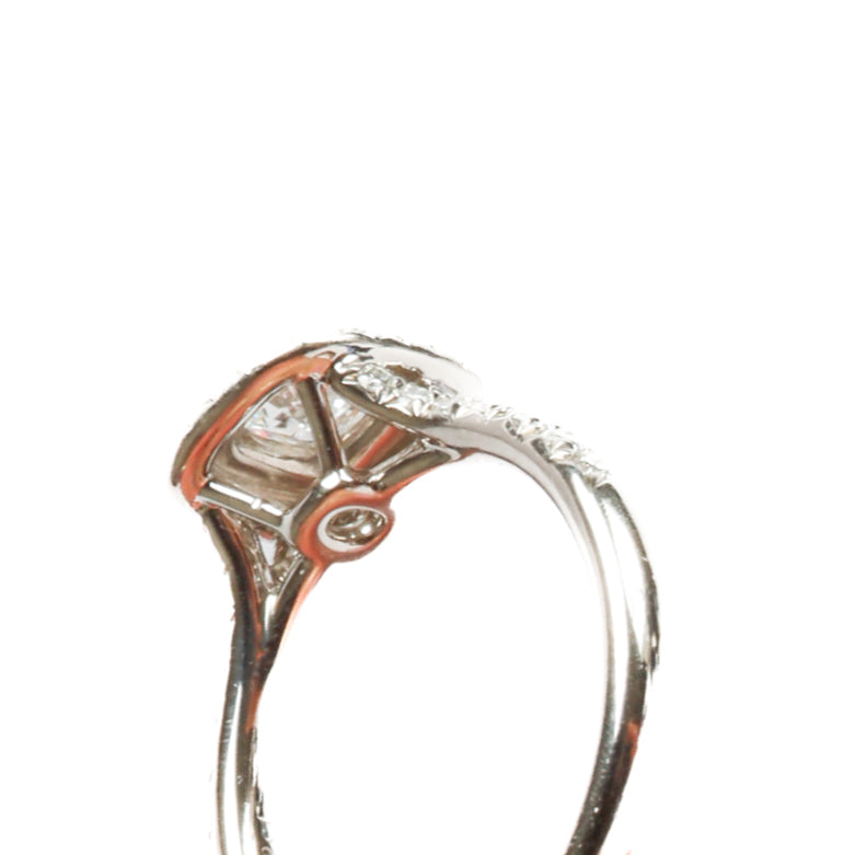 TIFFANY & CO. Platinum Diamond Soleste Double Halo Engagement Ring - FINAL SALE