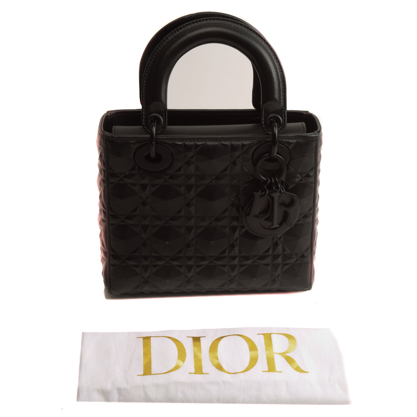 CHRISTIAN DIOR Diamond Cannage Lady Dior Small - Black