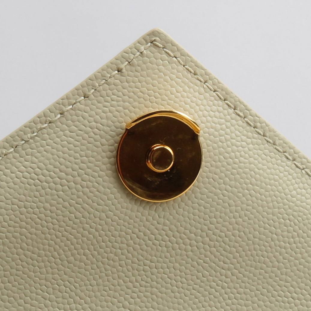 SAINT LAURENT Large Envelope Flap Bag - Ivory